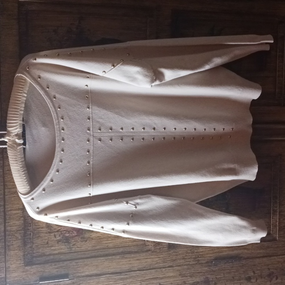 Stud -Trimmed Wool-Blend Sweater